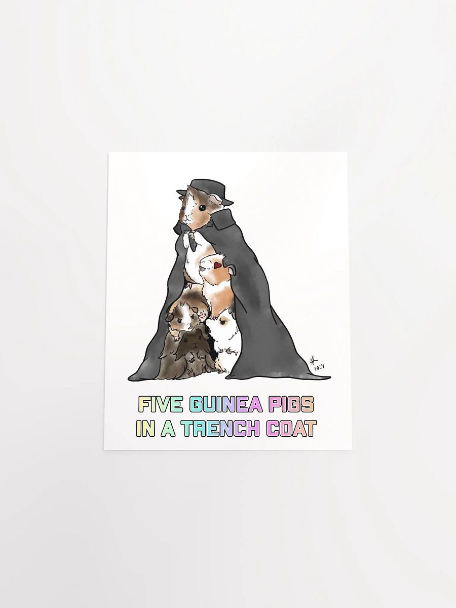 Five Guinea Pigs in a Trench Coat Art Print product image (4)