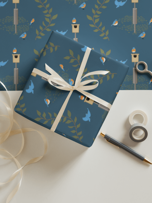 Bluebird Wrapping Paper Set 1 in Blue product image (2)