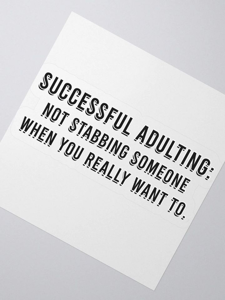 Successful Adulting Sticker product image (5)