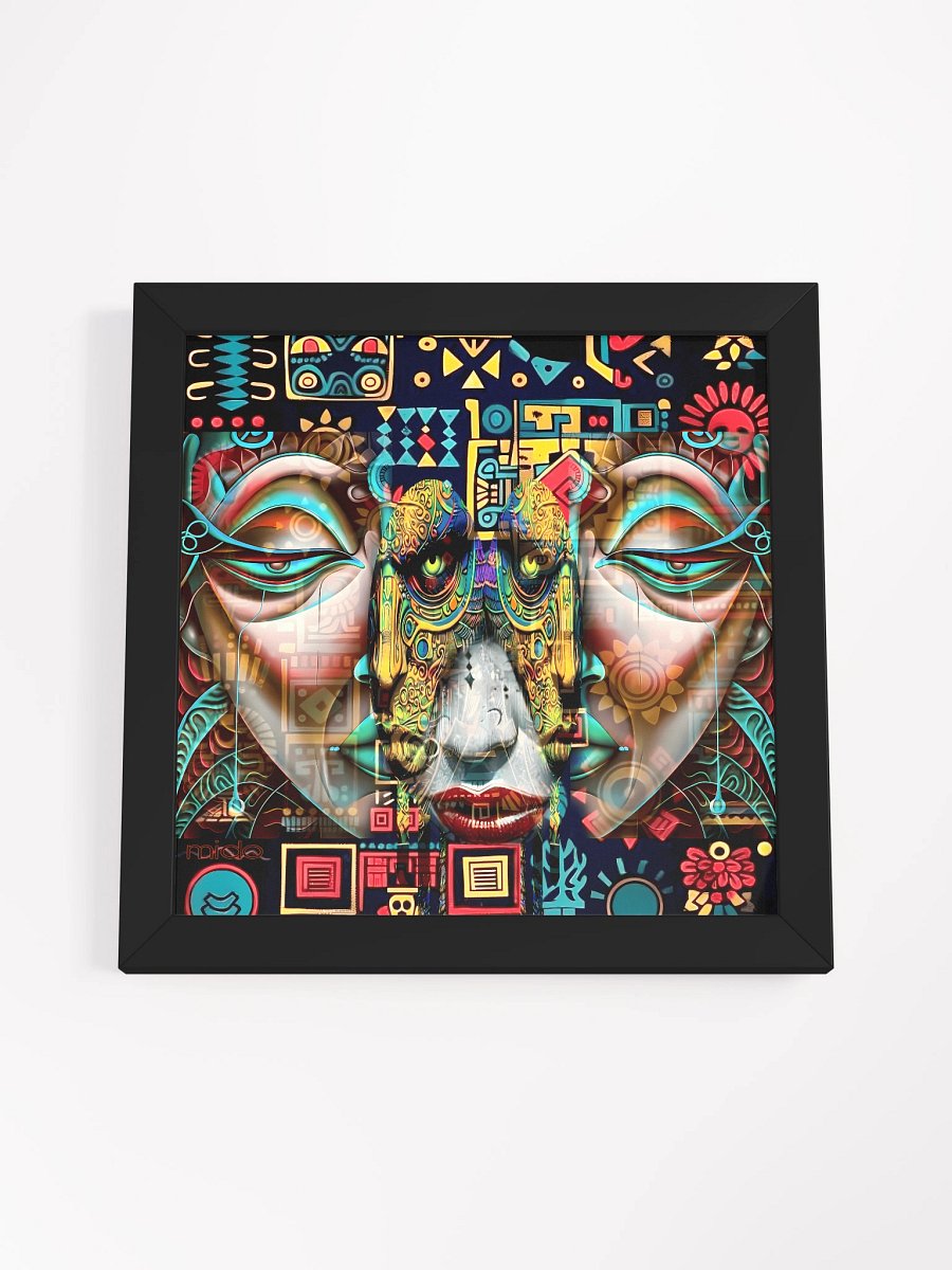 Symmetry Unveiled Framed Poster/Naïve Art, digital abstract product image (16)