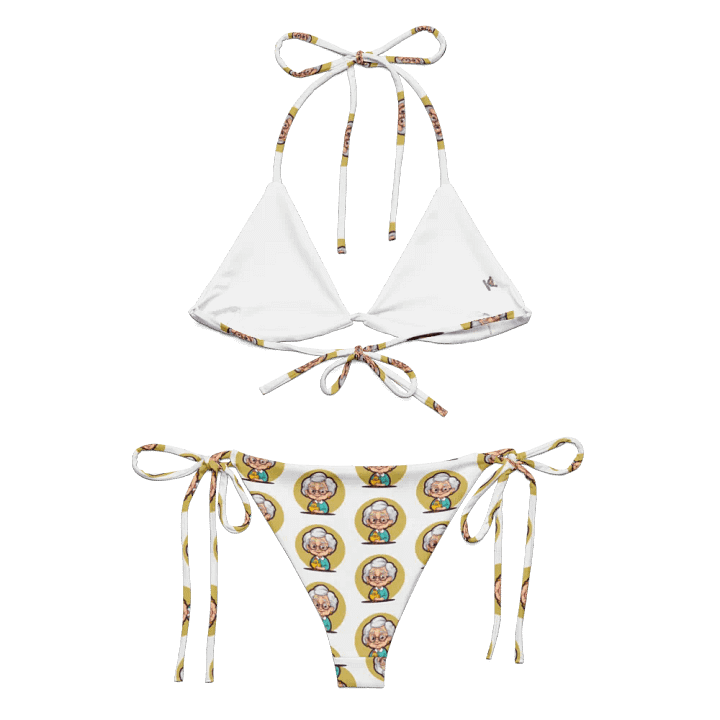 Golden Years Teal Elderly All-Over Bikini product image (1)