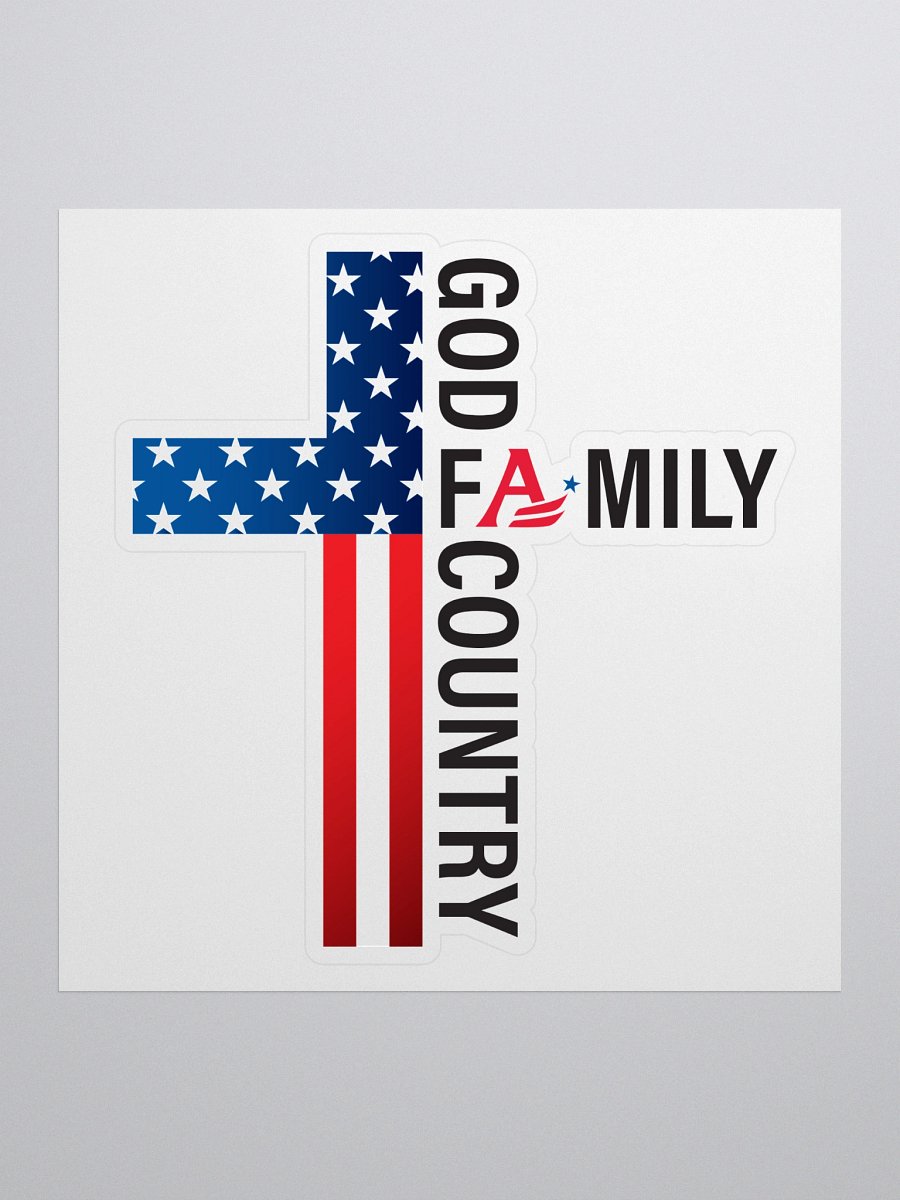 Patriotic Cross Vinyl Stickers product image (1)