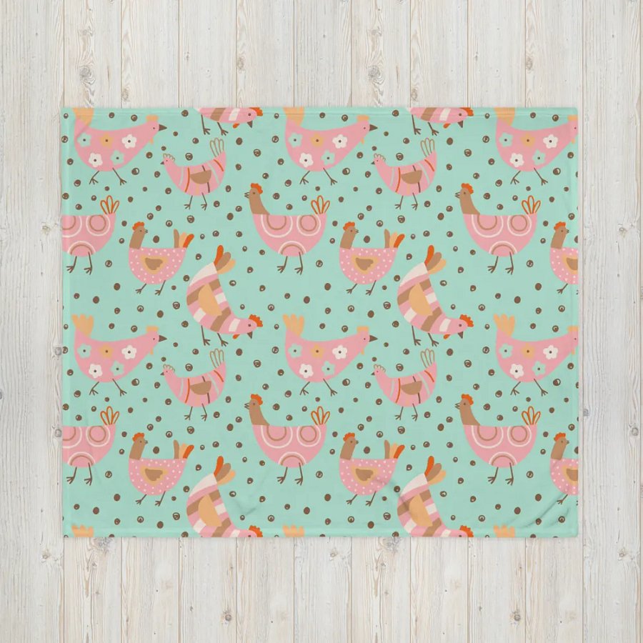 Pastel Chicken Blanket - Mint & Pink product image (8)