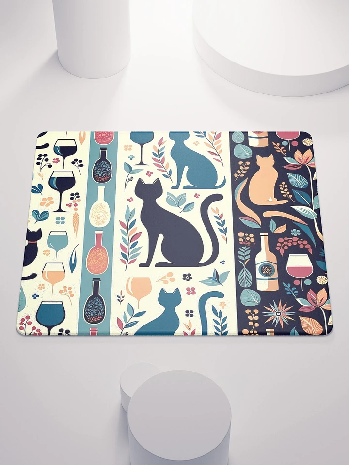 Gaming Mouse Pad: Cats and Wine product image (1)