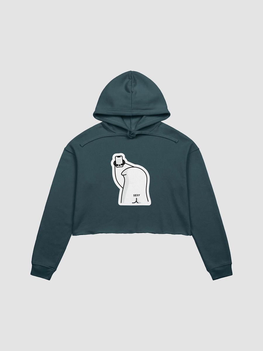Meme Minimalist Sassy Selfie Cartoon Crop Hoodie product image (5)