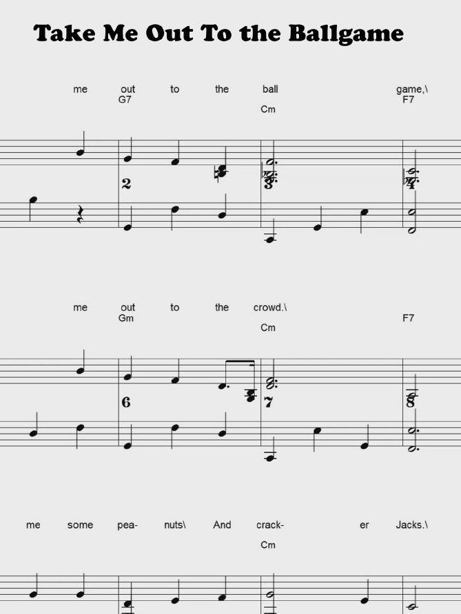 Take Me Out To the Ballgame - CS - Piano sheet music product image (1)