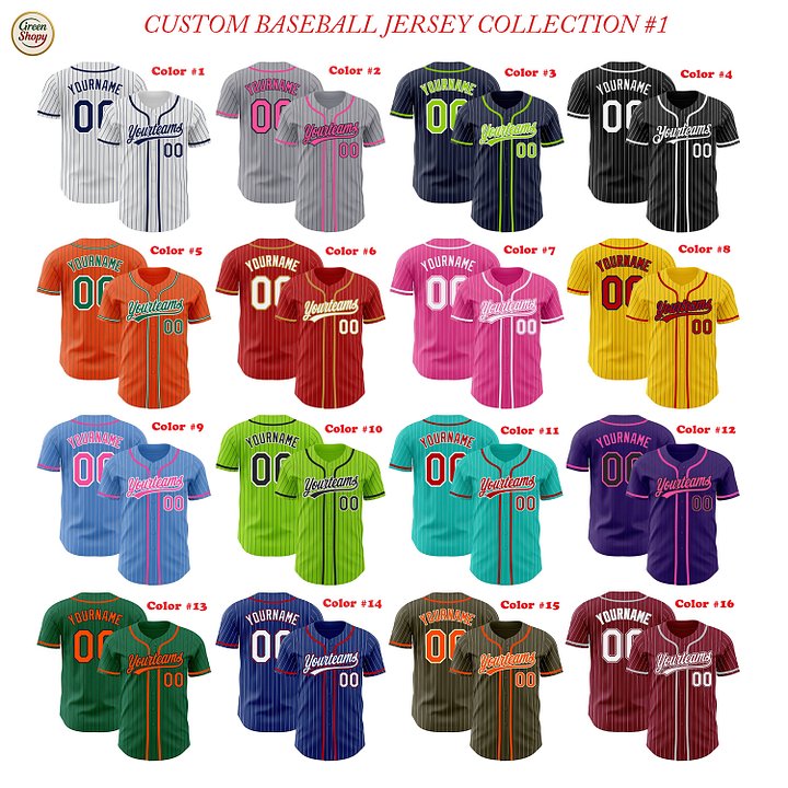 Authentic Baseball Jersey, Custom Baseball Jersey, Personalized Sport Jersey, Straight Lines product image (1)