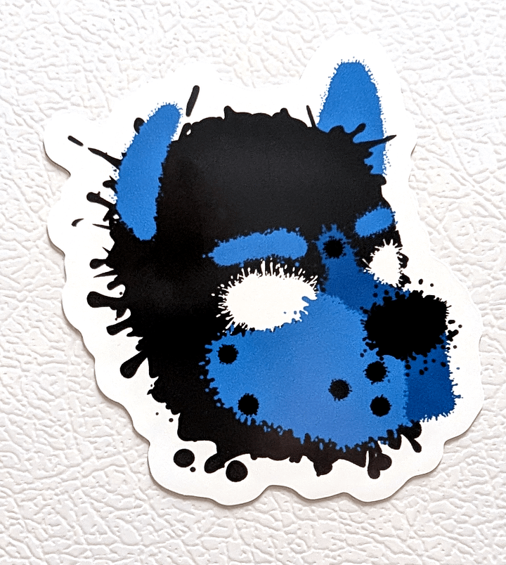 Pup Splatter Magnet - Blue product image (1)