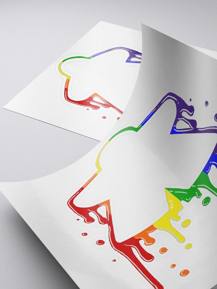 Drippy Rainbow Meeple Sticker product image (4)