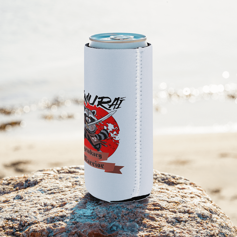 Samurai Legendary Warrior Raccoon Can Cooler product image (8)