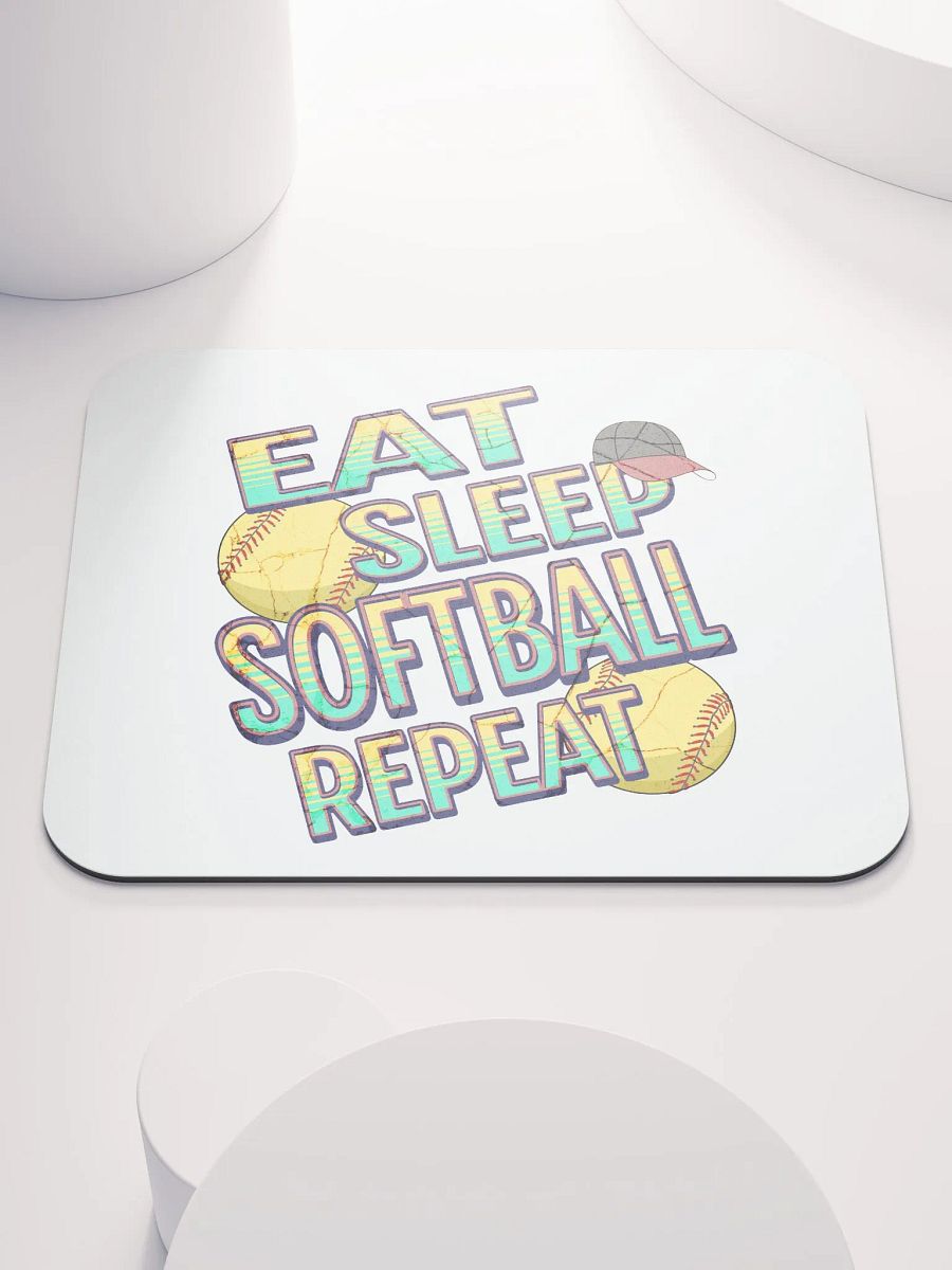Eat Sleep Softball Repeat Lover's Dream Mouse Pad product image (2)