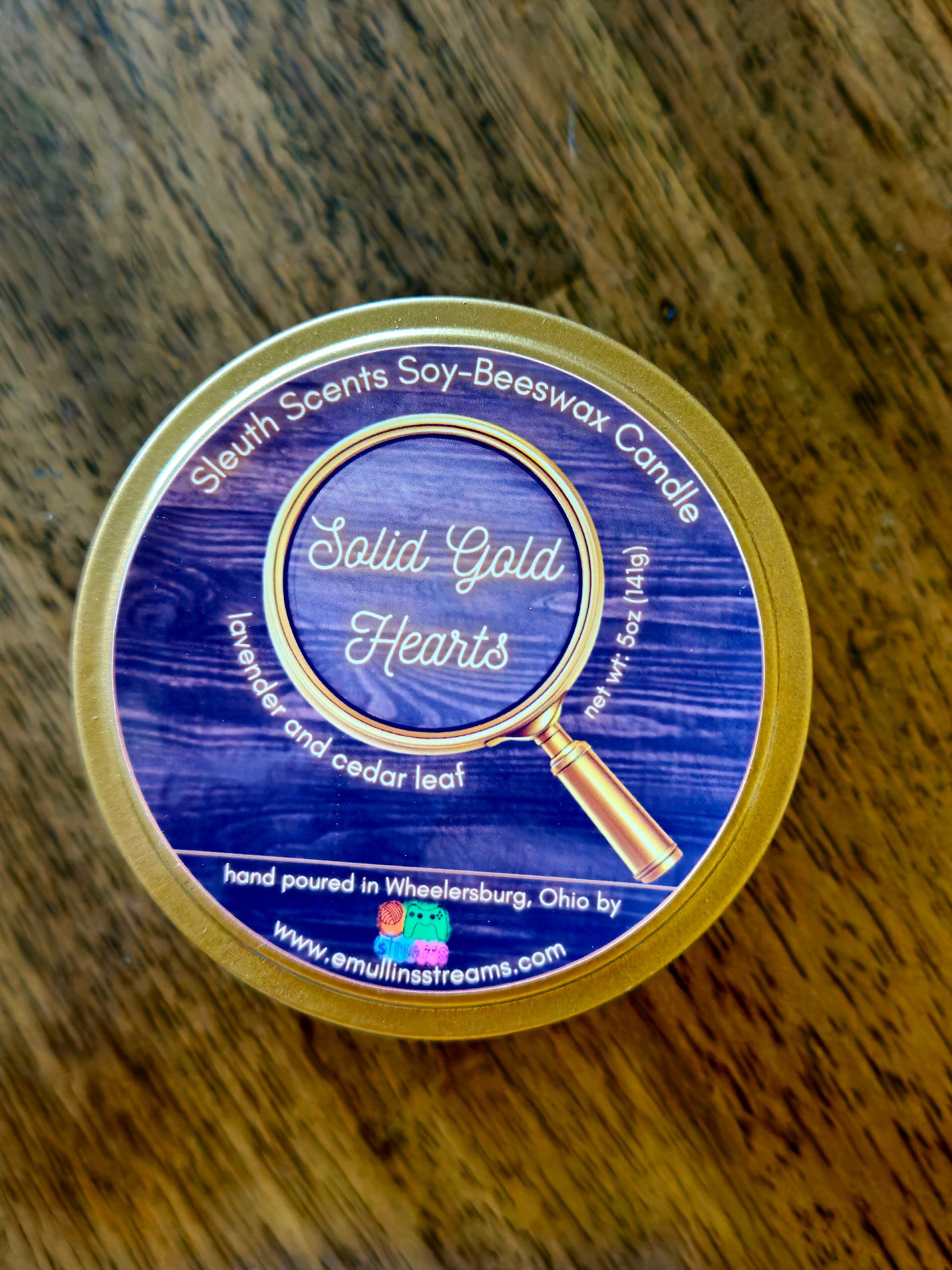 Solid Gold Hearts Candle product image (1)