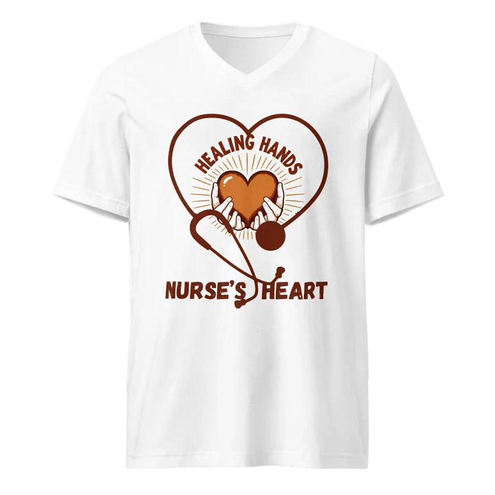 HEALING HANDS, NURSE'S HEART v-neck Tee product image (1)