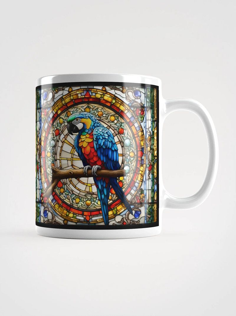 #002 - Blue Throated Macaw Stained Glass Mug