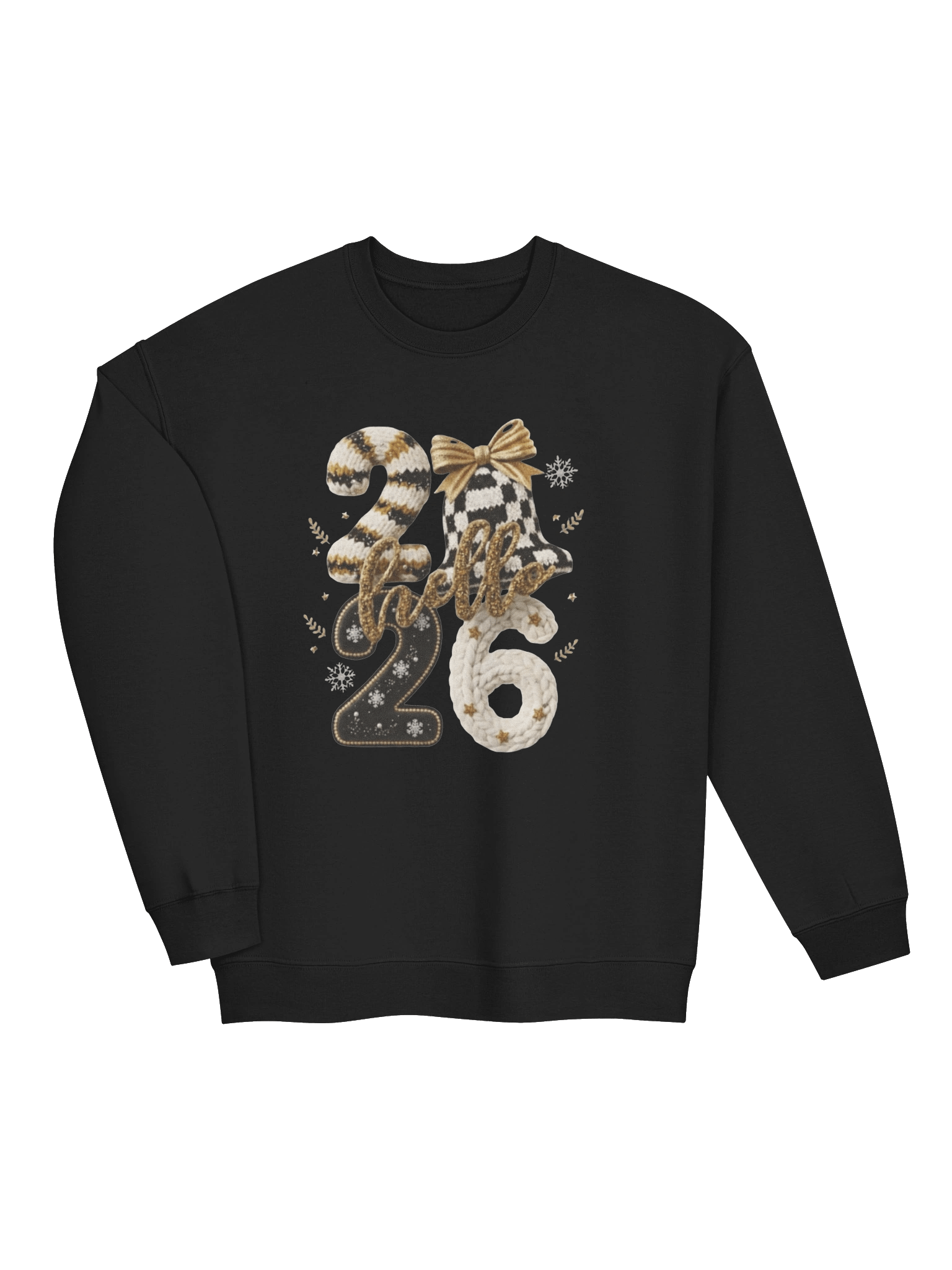 "Hello Bell" Knitted Pattern Sweatshirt | Cozy Gamer Gift Crewneck product image (3)