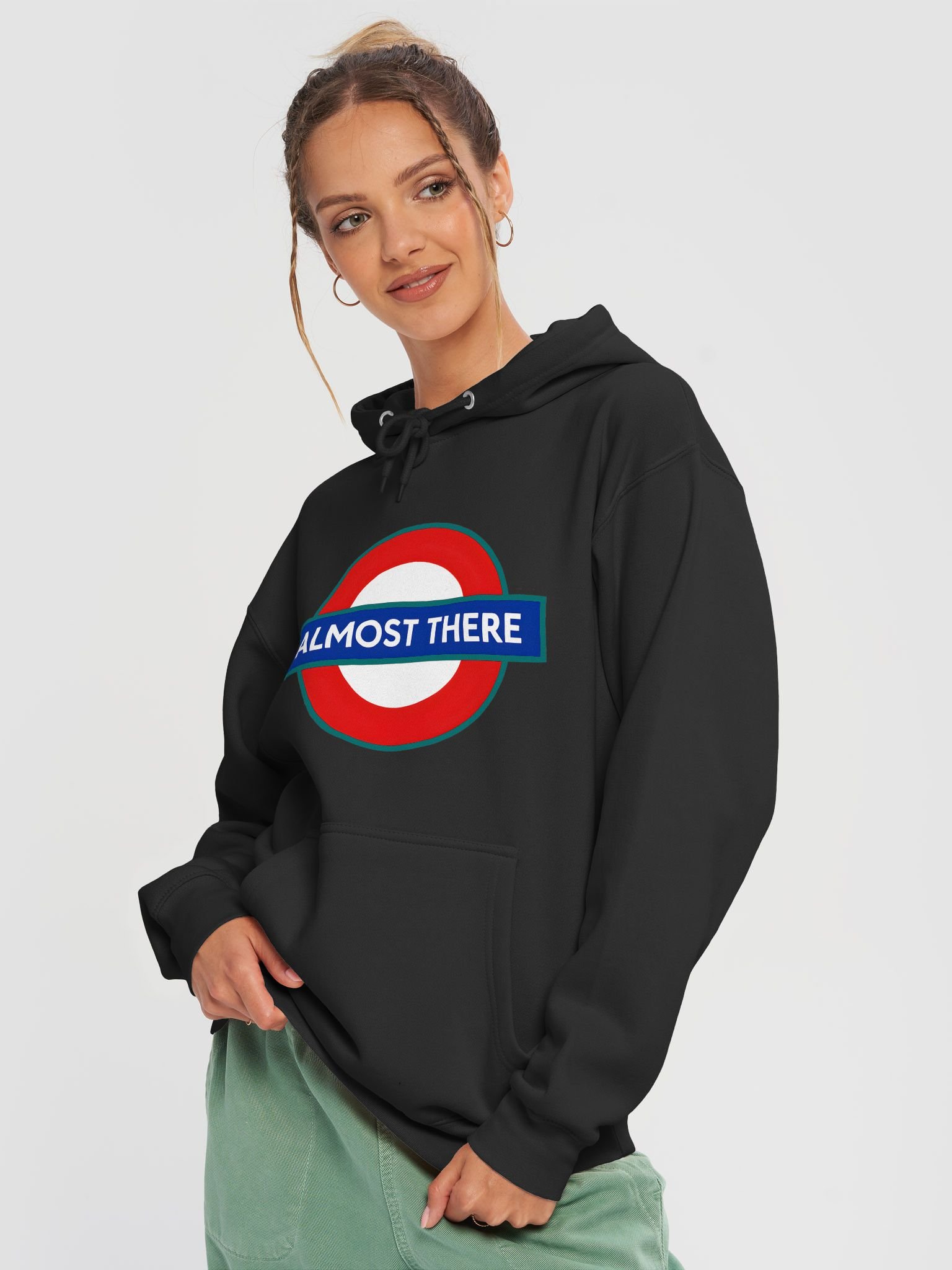 ALMOST THERE T-Shirt – Funny Transit Inspired Design Hoodie for Commuters, Dreamers & Delayed Souls product image (3)