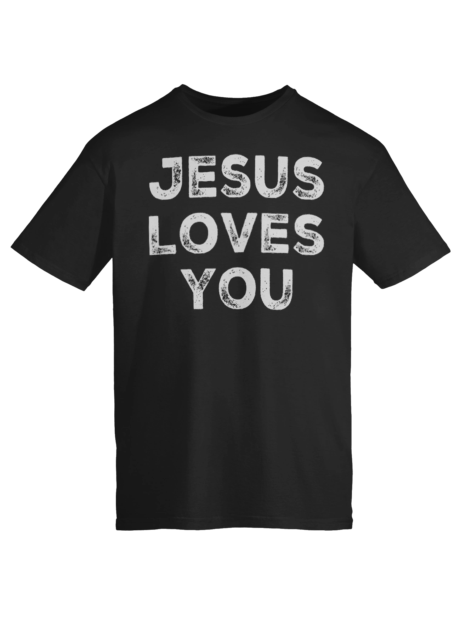 Christian Shirt Black Jesus Loves You product image (8)