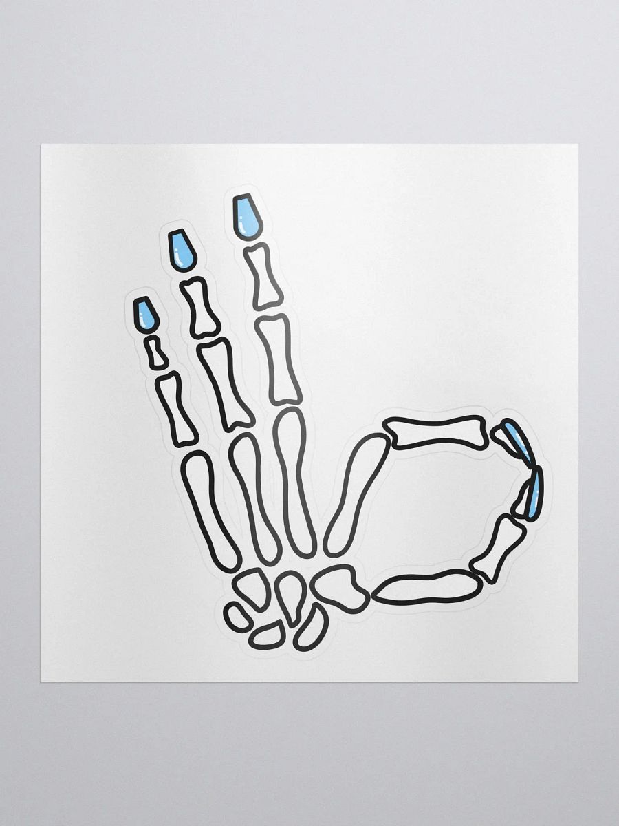 'OK' skeleton hand sticker product image (2)