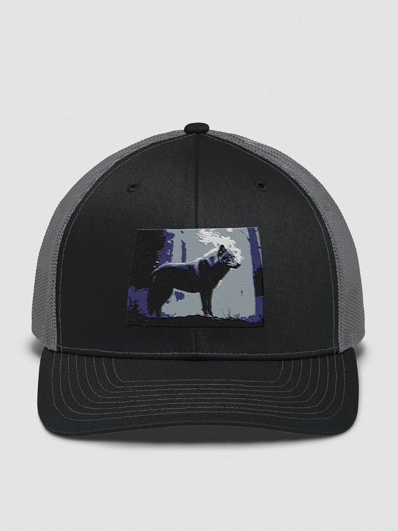 beautiful cap with a wolf logo