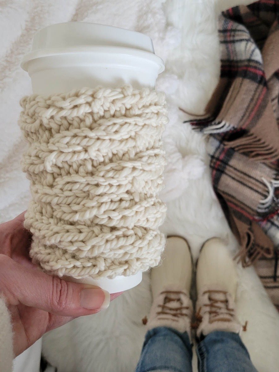 Cup Cozy Knitting Pattern - Spot of Joy product image (2)
