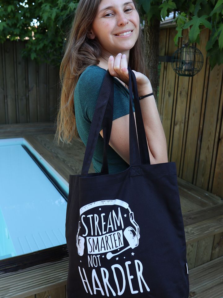 Stream Smarter Not Harder Tote Bag product image (1)