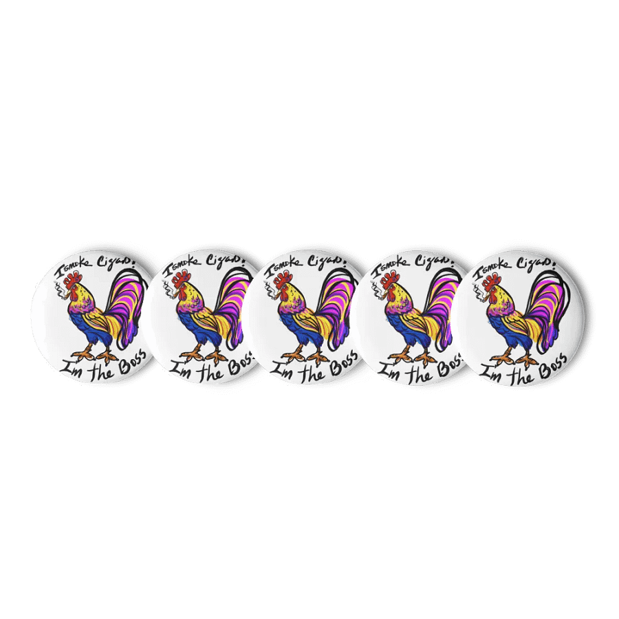 Boss Rooster Pin Button Set product image (1)