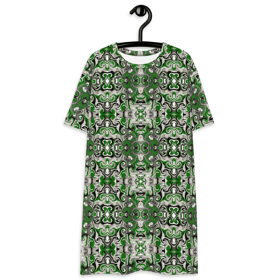Green Baroque T-Shirt Dress product image (5)
