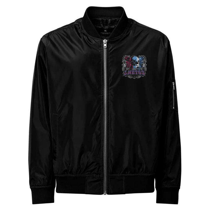 Rebel Skull Crossed Guns Bomber Jacket product image (1)