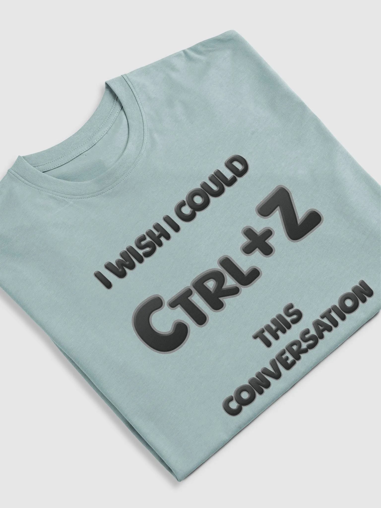 【Ctrl+Z】Black Text Men's Premium Heavyweight Tee product image (3)