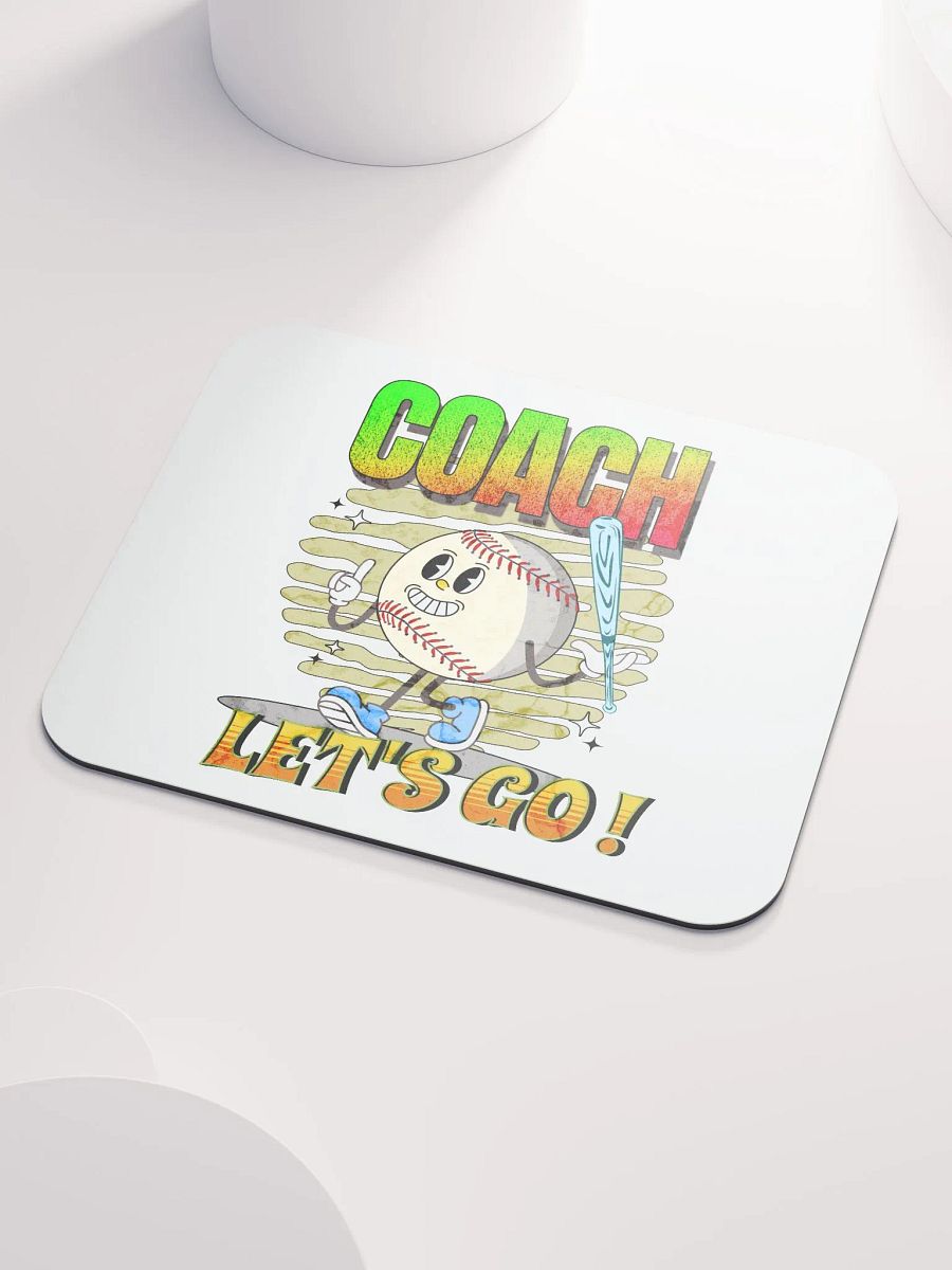 Retro Mascot Coach Lets Go Mouse Pad product image (3)