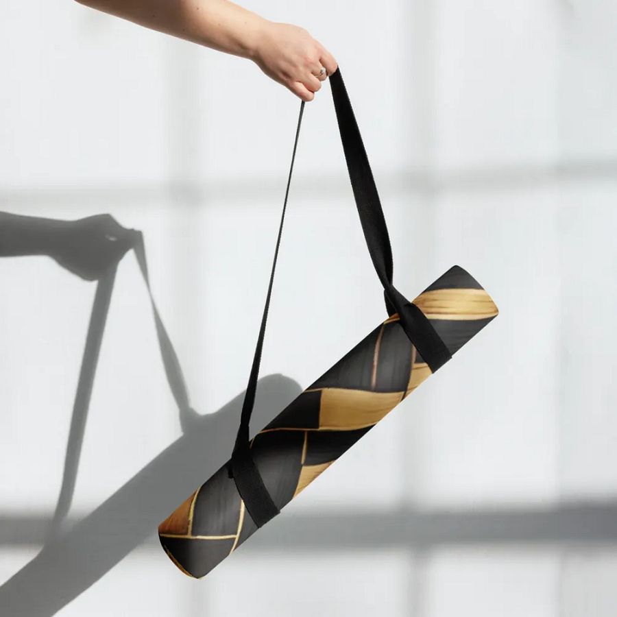 Bamboo and Ebony Grain Yoga Mat product image (7)