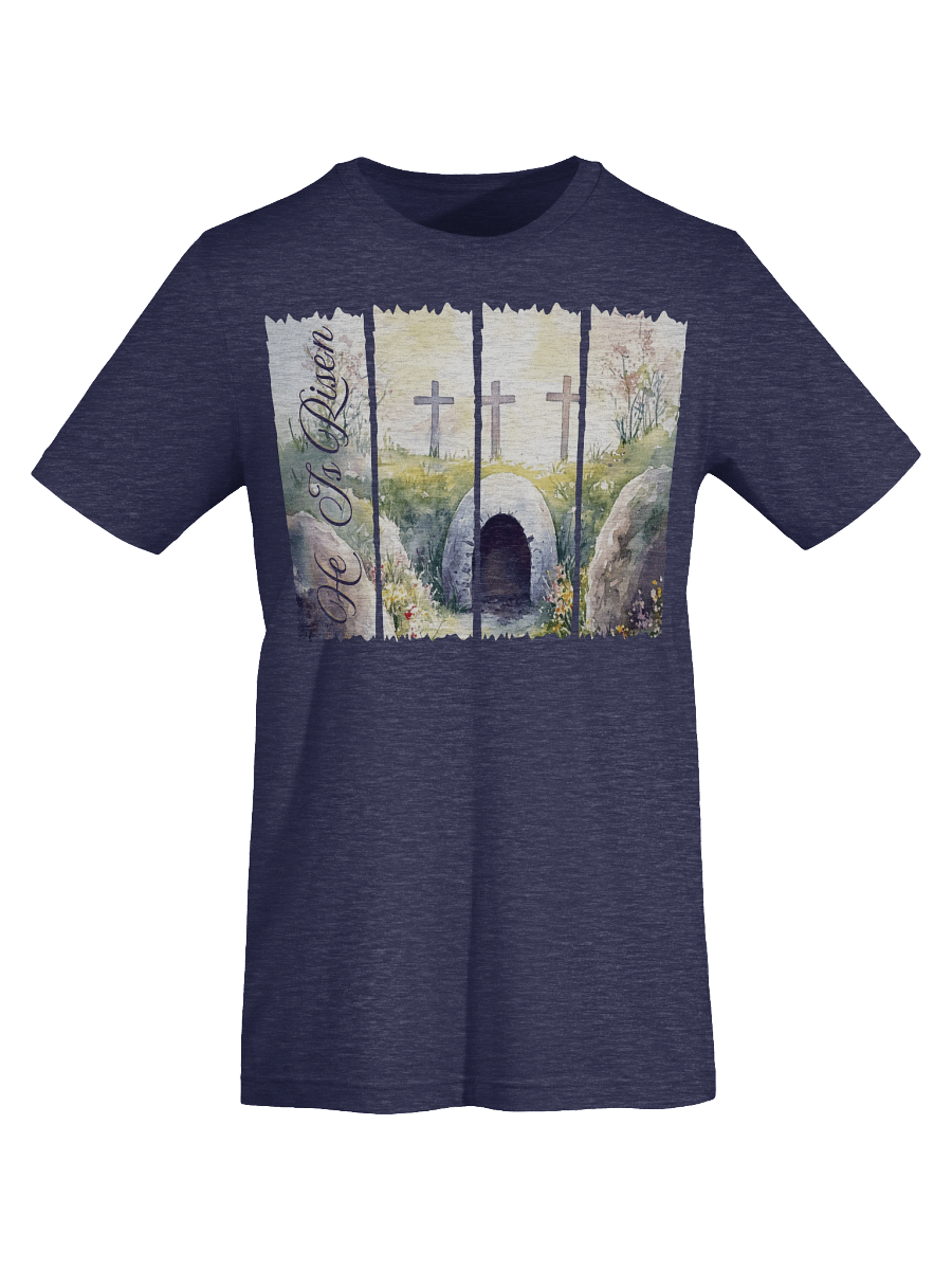 Jesus Is Risen Purple Brush Stroke Design Tshirt product image (4)