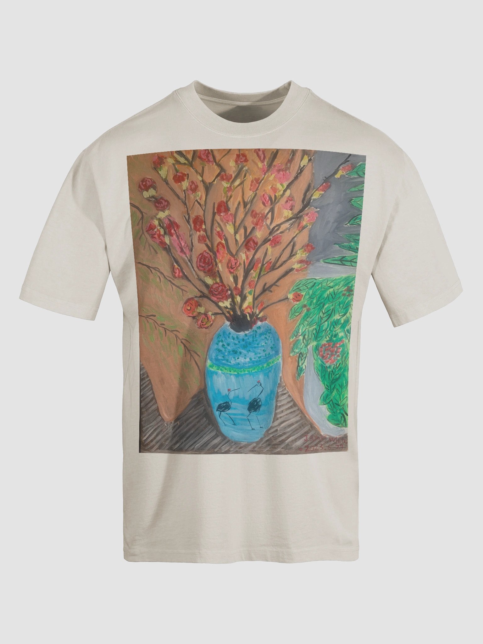 AS Colour Premium Oversized Faded T-Shirt: oil painting product image (24)