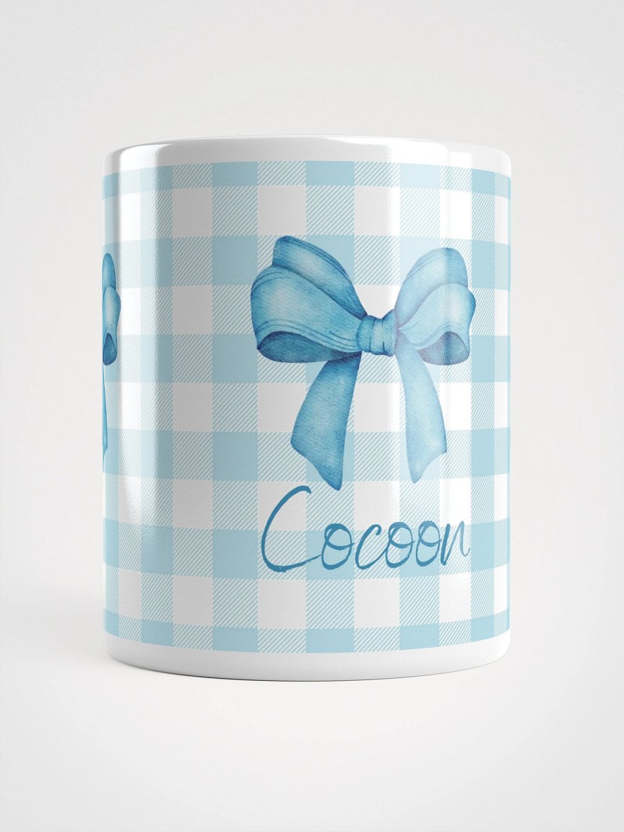 Mug Blanc Vichy Bleu Revisité à Message - Cocoon - Cadeau Poétique product image (1)