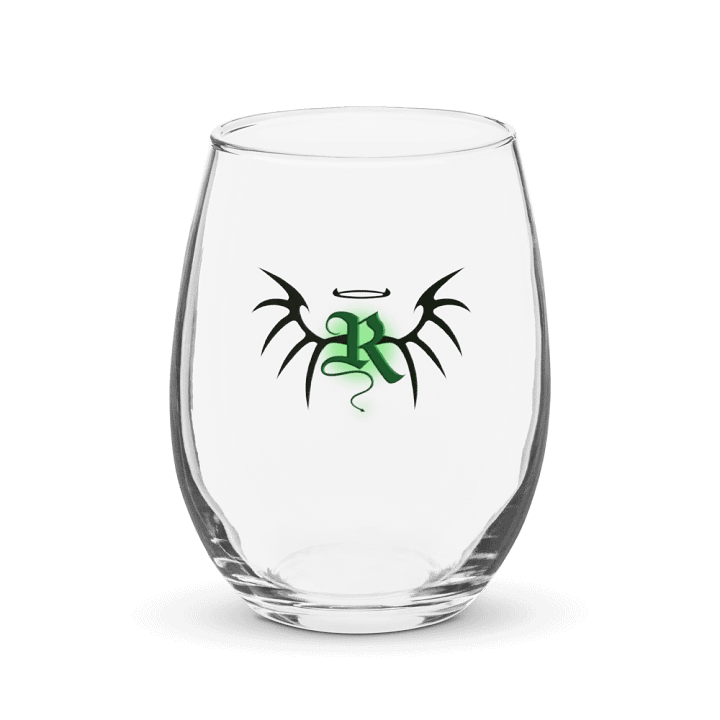 RafaZafar Logo Stemless Wineglass (green aura) product image (1)