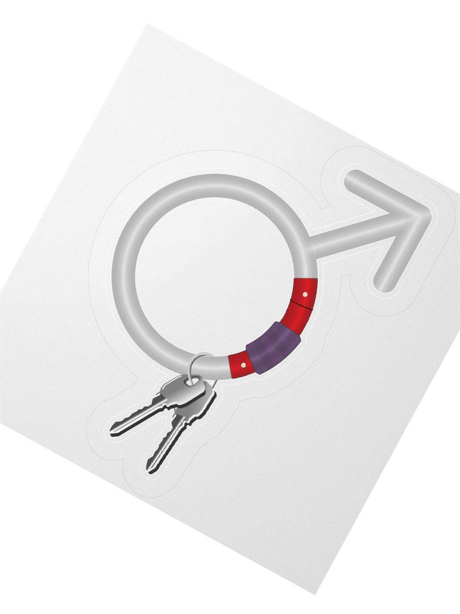 Male Symbol Carabiner Sticker product image (4)