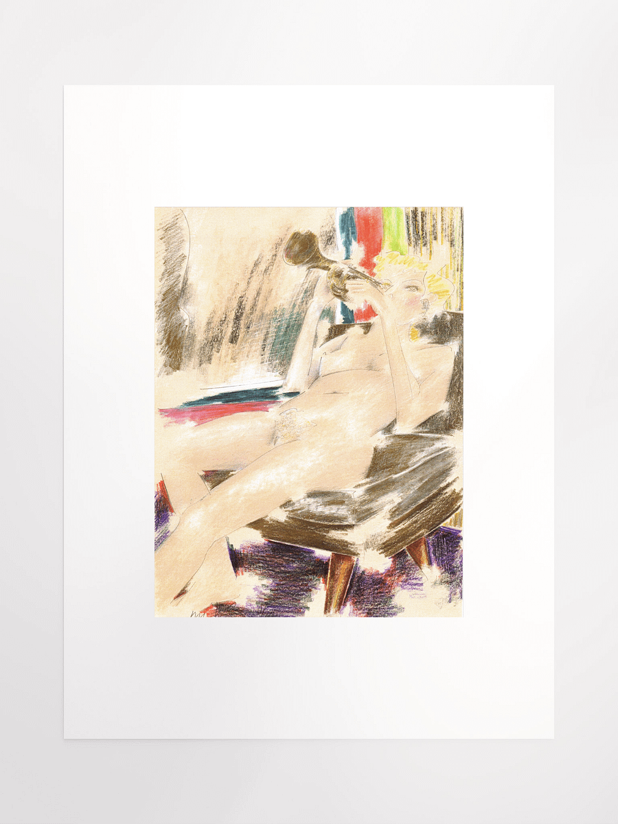 Woman Playing a Trumpet 1985 print product image (2)