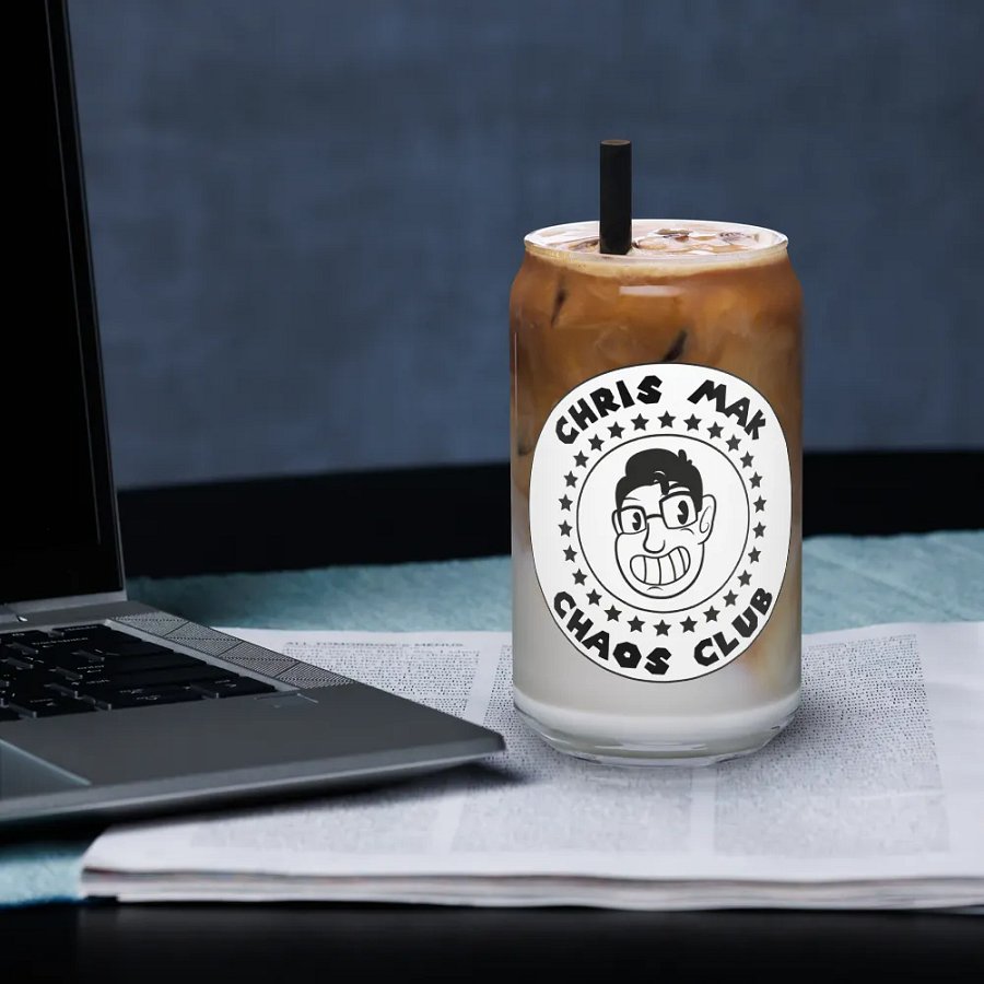 Chaos club glass can cup product image (33)