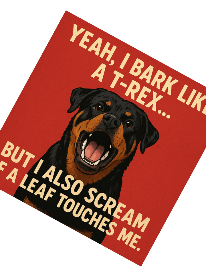 Rottweiler T-Rex Bark Kiss Cut Stickers product image (5)