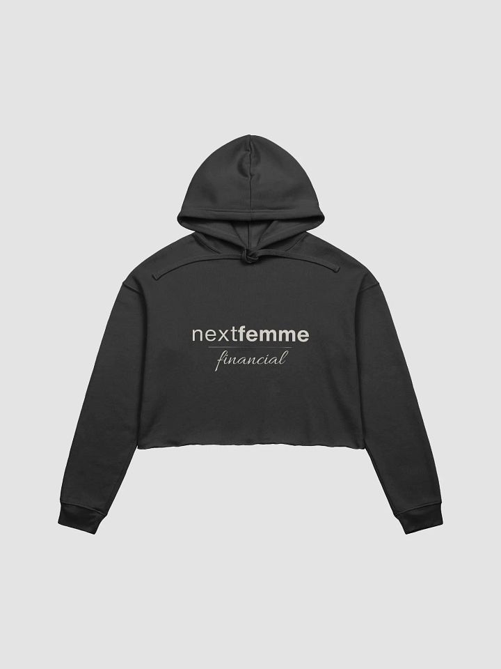 Cozy Crop Hoodie with Light Beige Logotype product image (1)