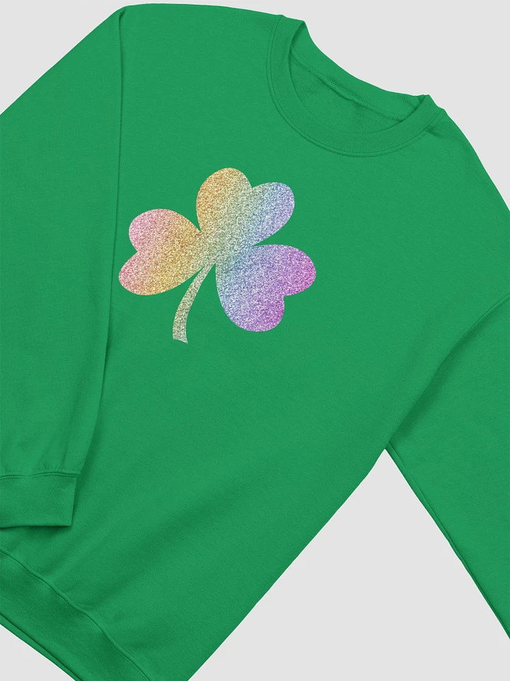 Ombre Shamrock ☘️ Classic Crewneck Sweatshirt in Irish Green product image (1)