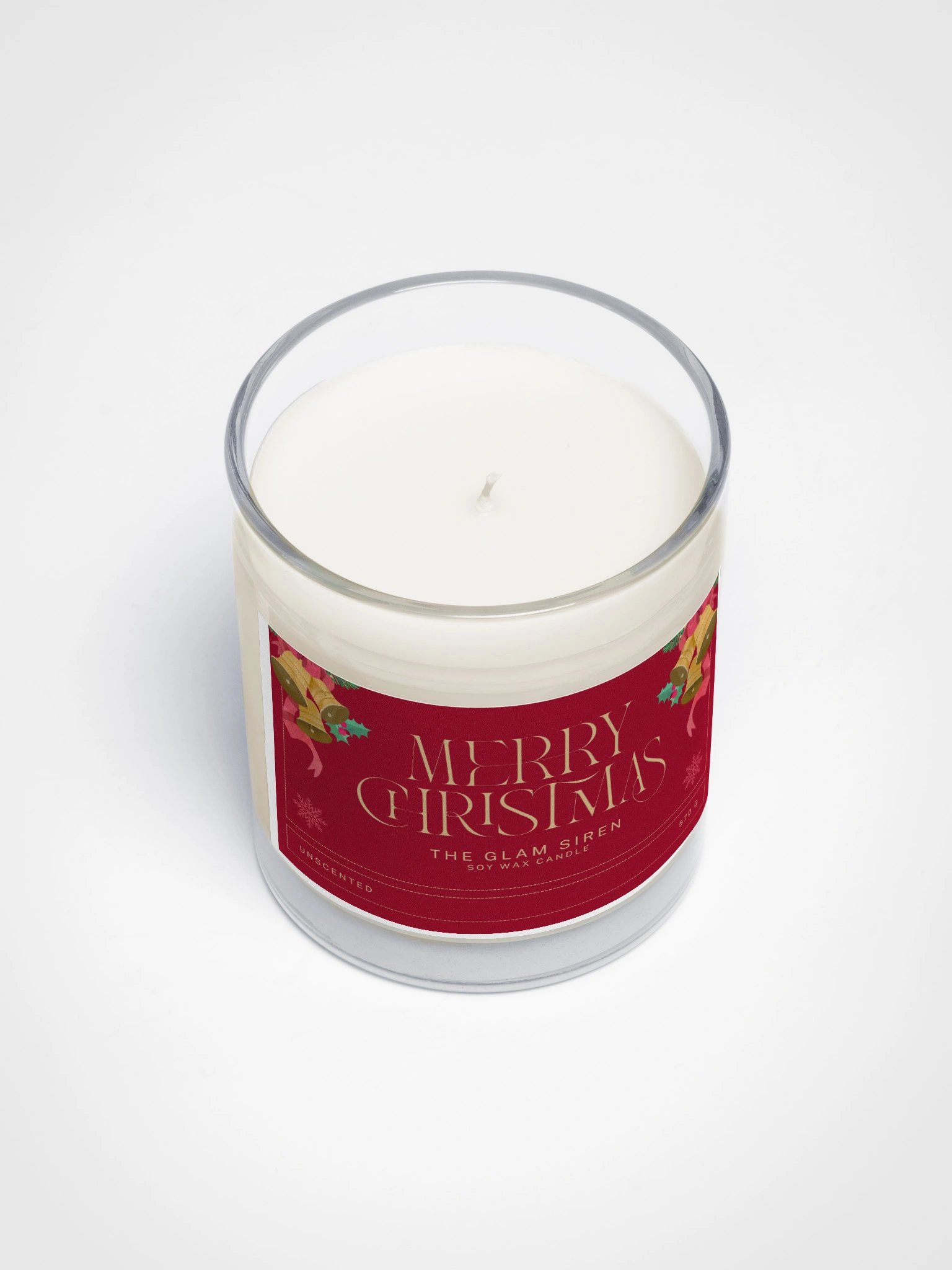 Elegant Merry Christmas Candle | Christmans Gift | Fragrance Free Candle | Merry Christmas Scent-Free Candle product image (3)