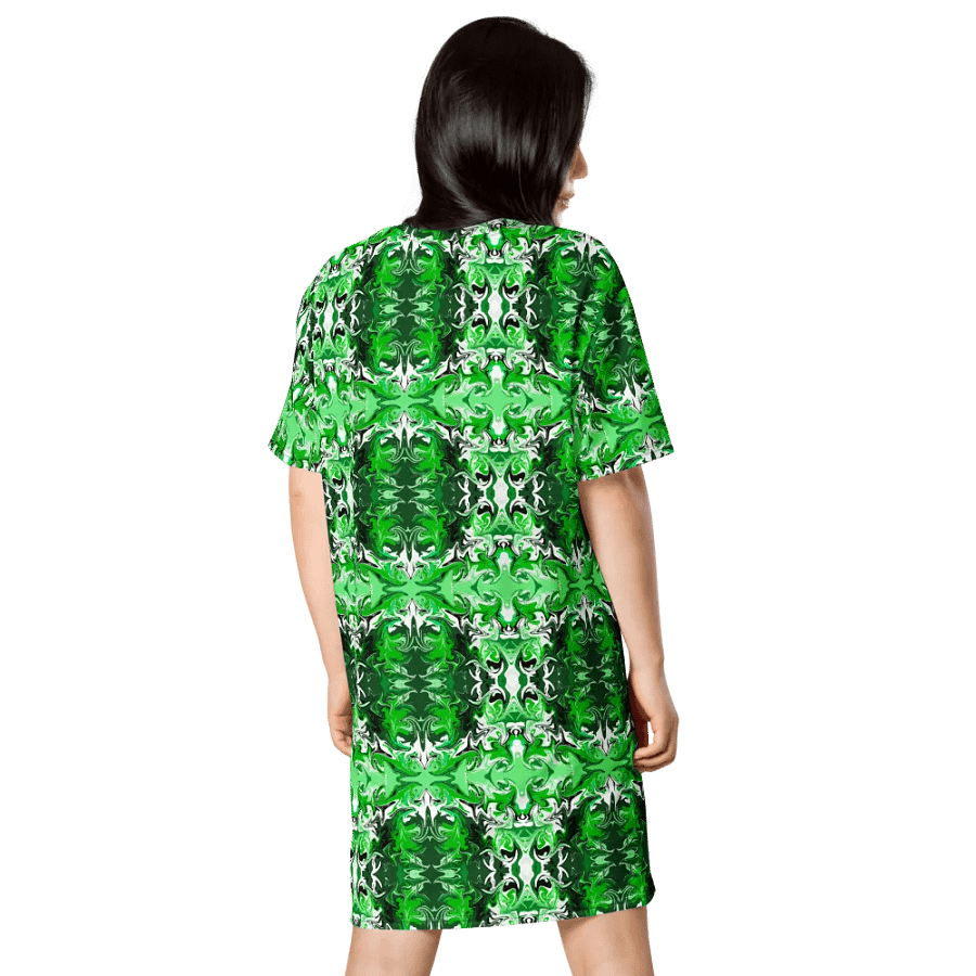 Green Swirl T-Shirt Dress product image (11)