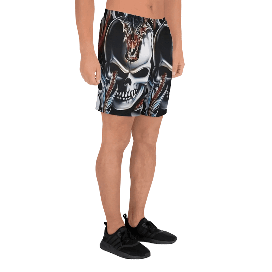 Dragon Skull Athletic Long Shorts product image (6)