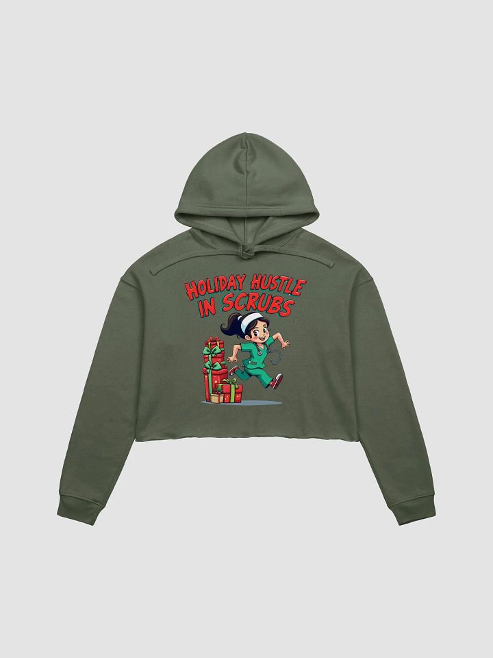 Holiday Hustle in Scrubs Crop Hoodie product image (7)