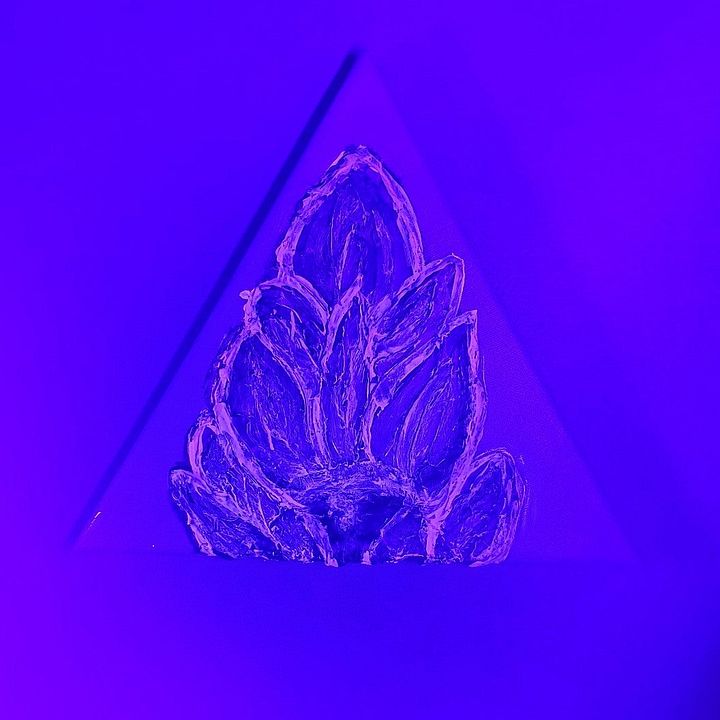 'Purple Sage' UV Reactive / Glow in the Dark Impasto Painting product image (2)