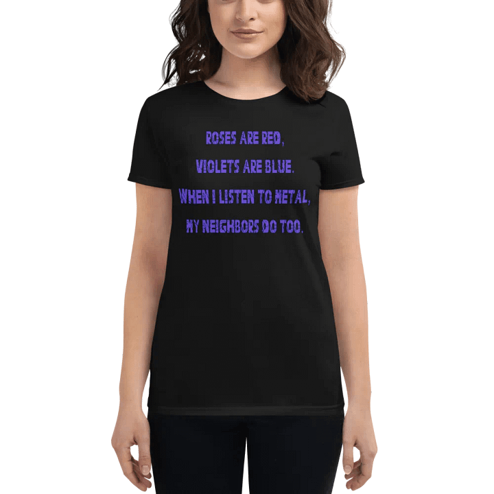 Roses Are Metal Fitted T-Shirt product image (1)