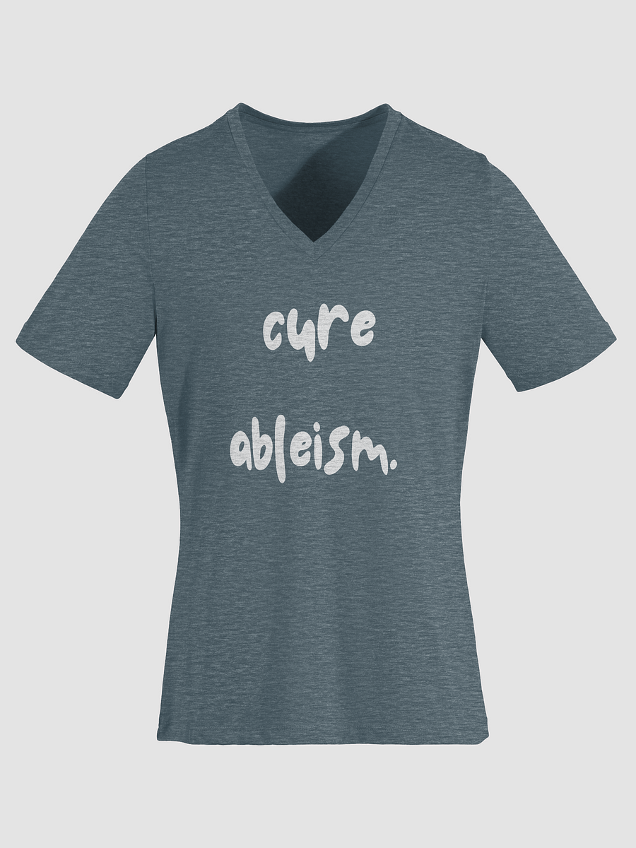 Cure ableism Relaxed V-Neck Tee product image (12)