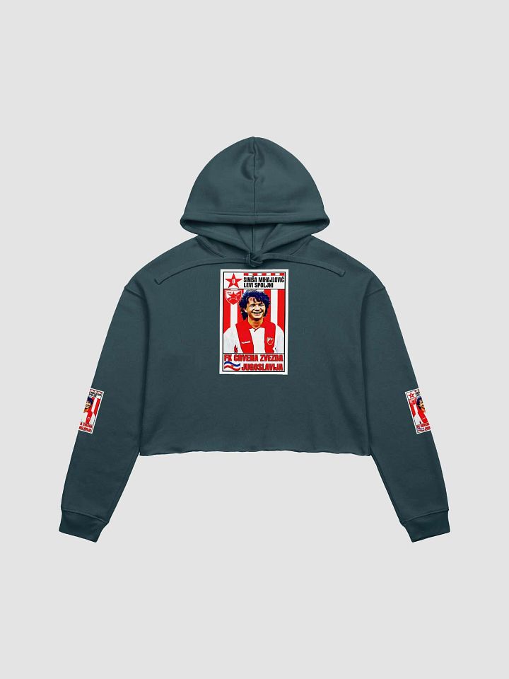 Siniša Mihajlović (FK Crvena Zvezda) #2 Bella+Canvas Fleece Crop Hoodie product image (1)