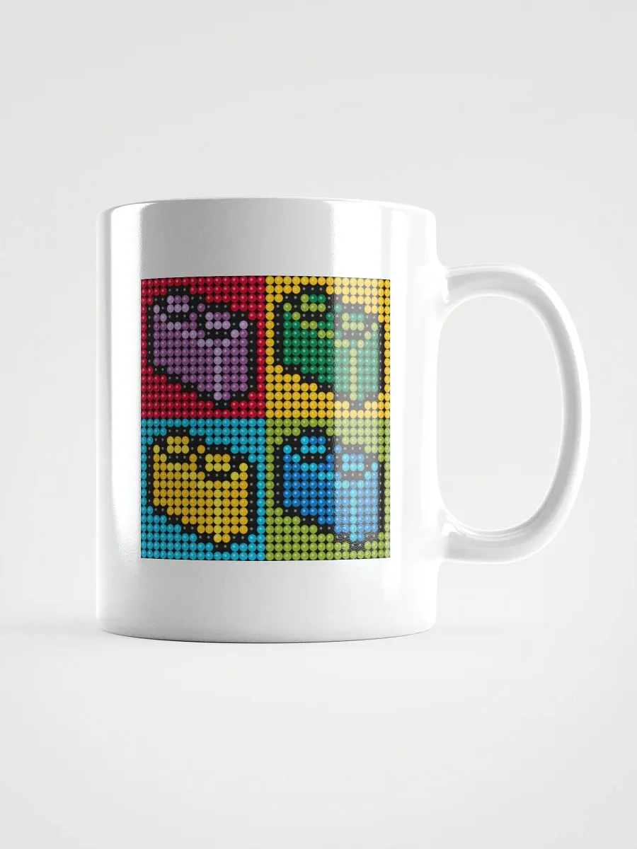 Brick Pixel Art White Glossy Mug product image (2)